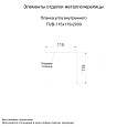 Планка угла внутреннего 115х115х2000 (ECOSTEEL_MA-01-МореныйДуб-0.5)