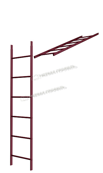 Лестница кровельная стеновая МП дл. 1860 мм без кронштейнов (3005)_1шт и метизы ― приобрести по доступным ценам ― 178.62 руб..