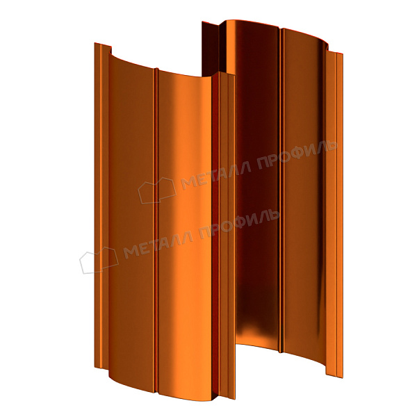 Штакетник металлический МП ELLIPSE-T 19х126 (AGNETA-03-Copper\Copper-0.5), цена 7.66 руб.: заказать в Гомеле.