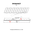 Профилированный лист С-8x1150-B (ECOSTEEL_T-12-Орех-0,45)
