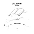 Штакетник металлический МП ELLIPSE-T 19х126 (AGNETA-20-Copper\Copper-0.5)