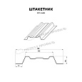 Штакетник металлический МП LАNE-O 16,5х99 (ECOSTEEL_MA-01-Беленый Дуб-0.5)