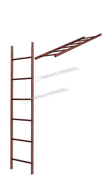 Такой товар, как Лестница кровельная стеновая дл. 1860 мм без кронштейнов (3011), можно приобрести в Компании Металл Профиль.