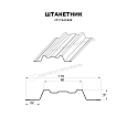 Штакетник металлический МЕТАЛЛ ПРОФИЛЬ TRAPEZE-T 16,5х118 (MattMP-20-8017-0.5)